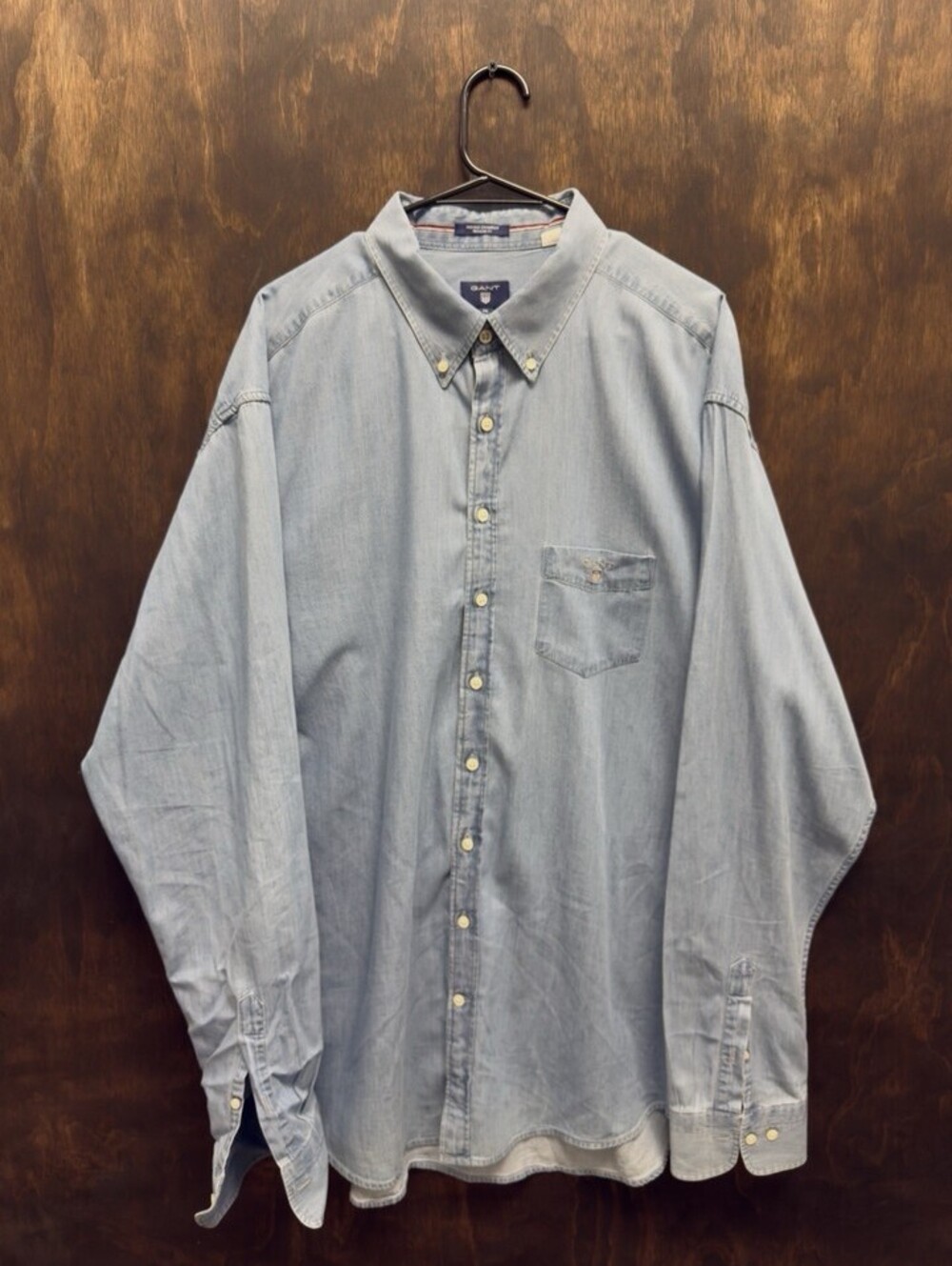 GANT Indigo Chambray Button Down Shirt 47/48 19 XXXL